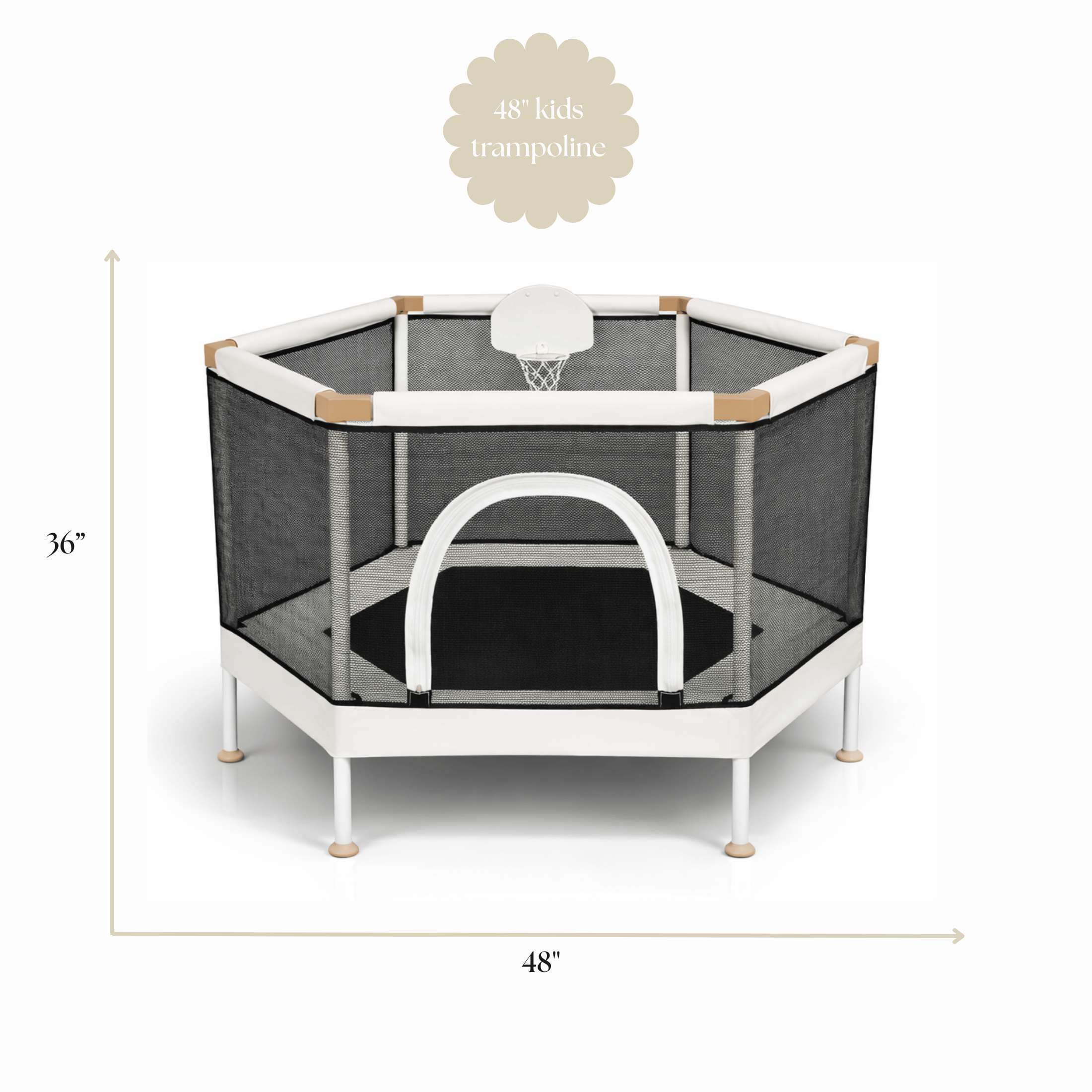 Square House 4ft trampoline dimensions diagram