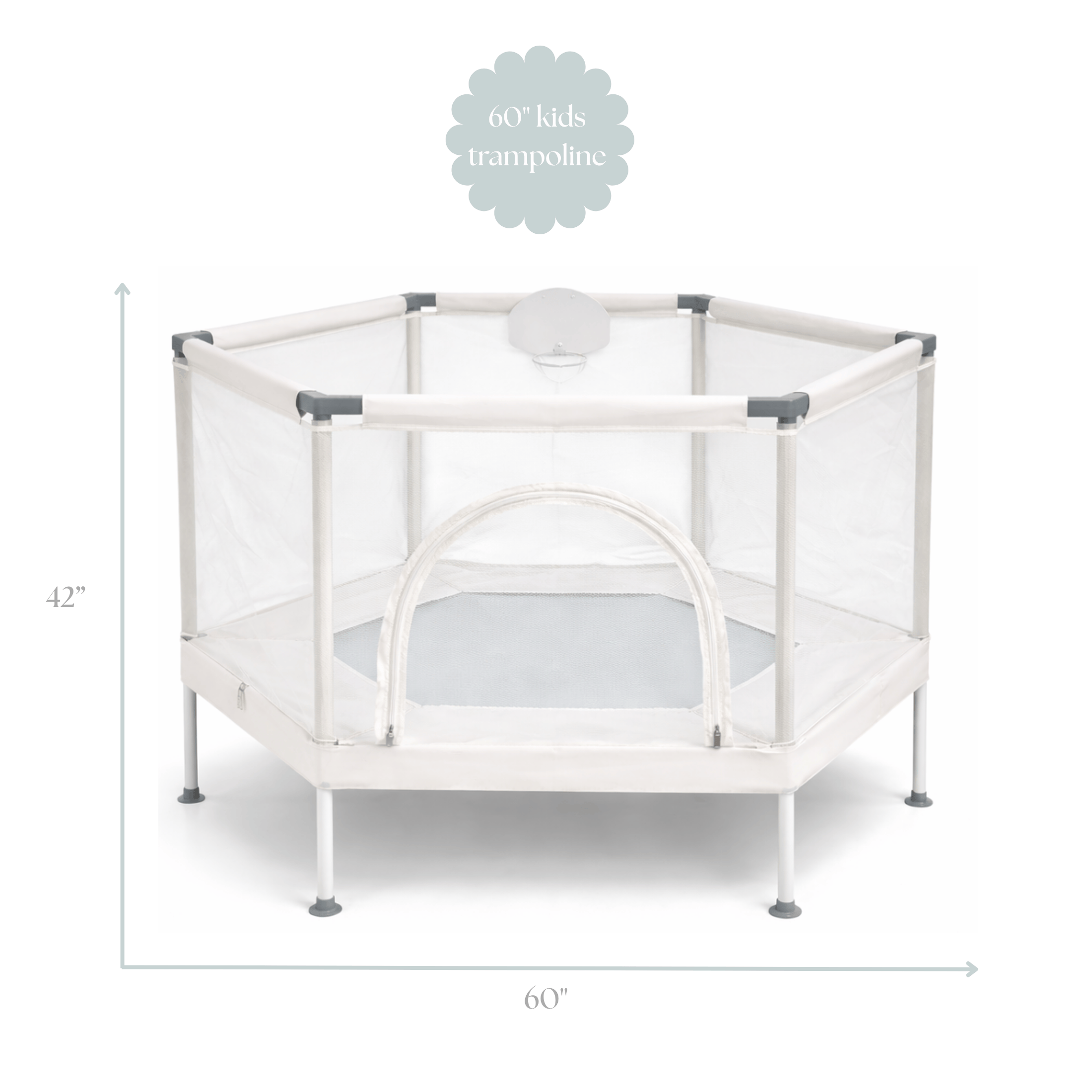 Square House 5ft trampoline dimensions diagram