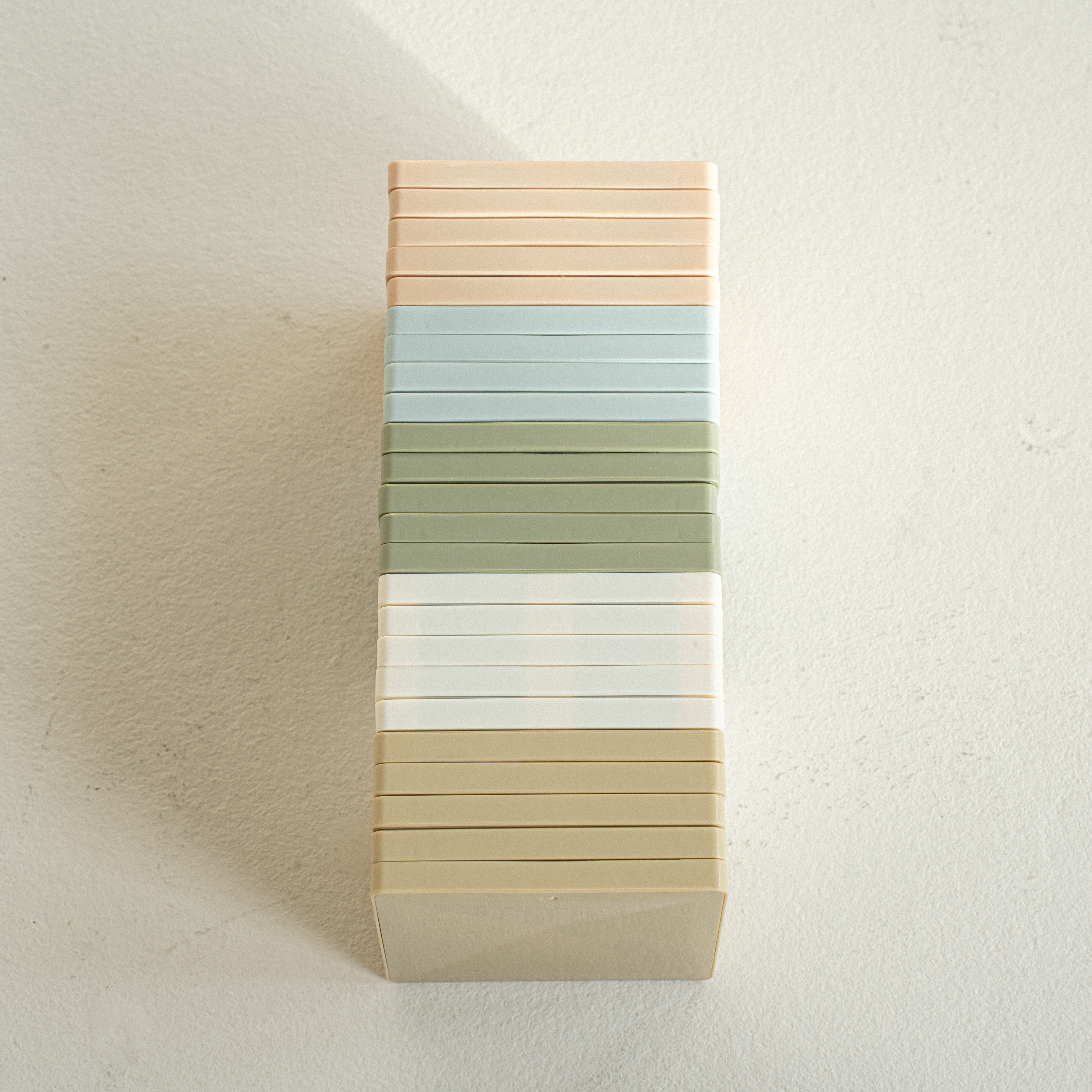 BPA free magnetic tiles in modern pastel colors