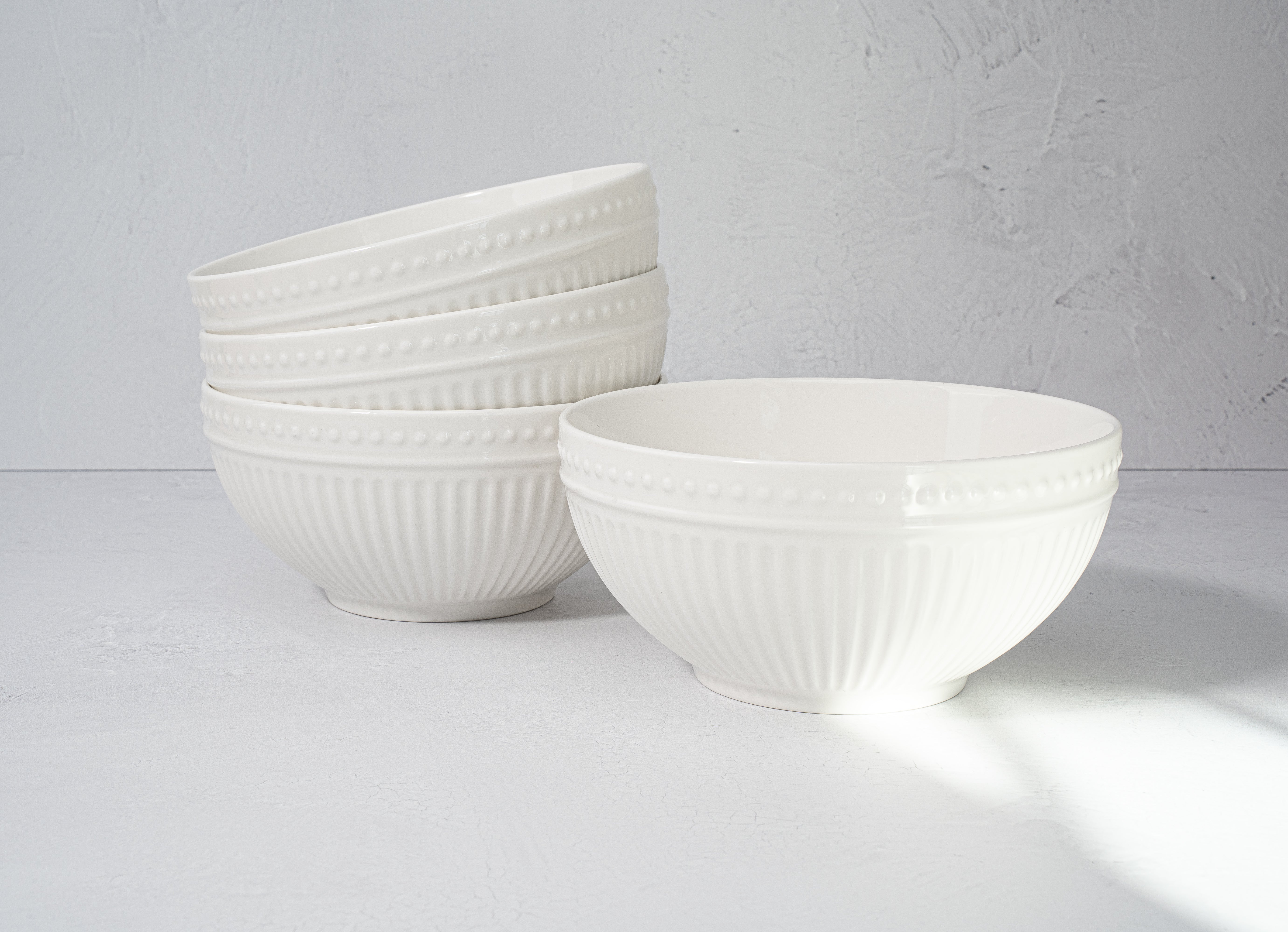 Santorini Collection - Bone China 12 Piece Dinnerware Set (Bloom)