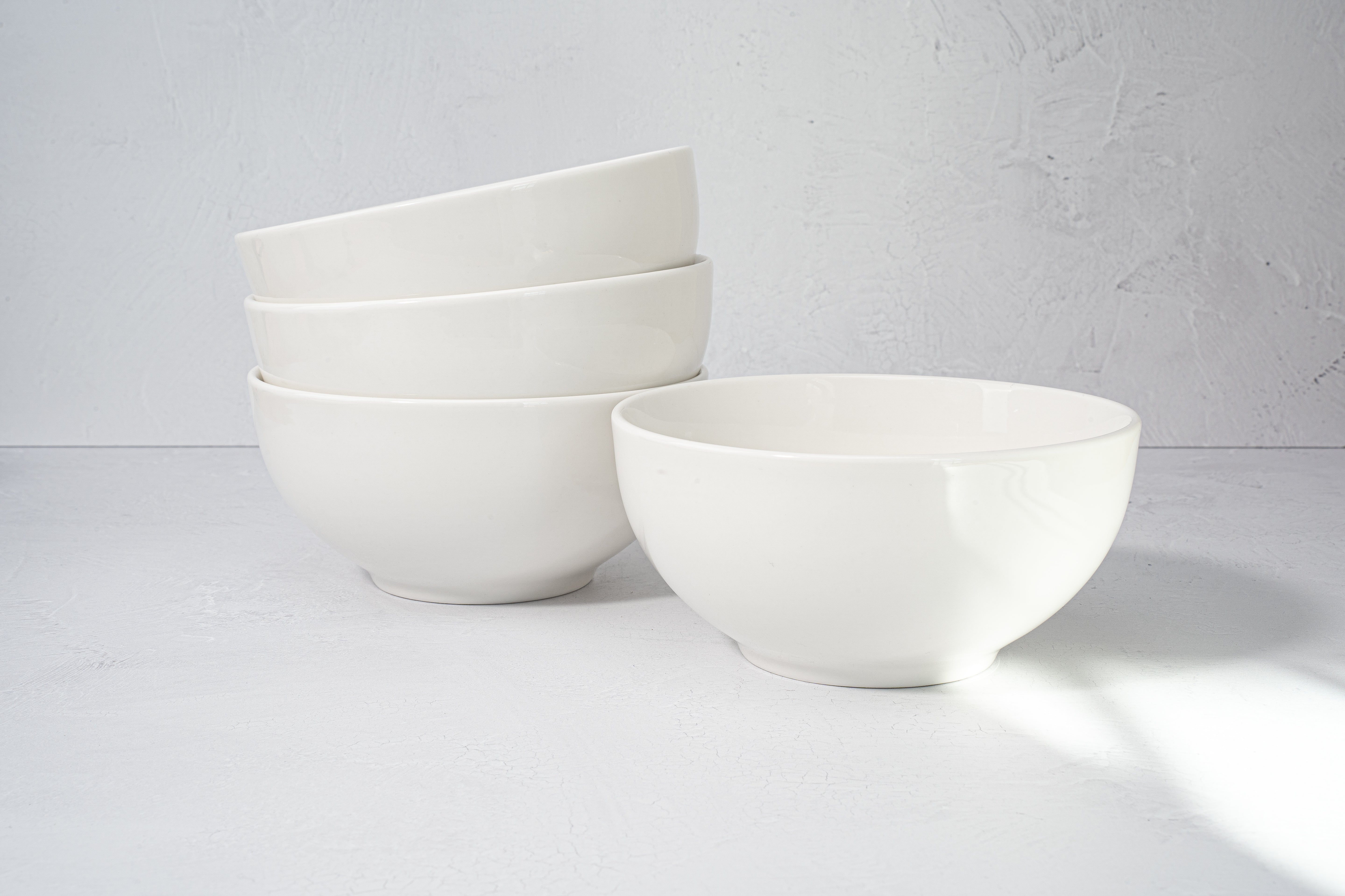 Santorini Collection - Bone China 12 Piece Dinnerware Set (Pure)