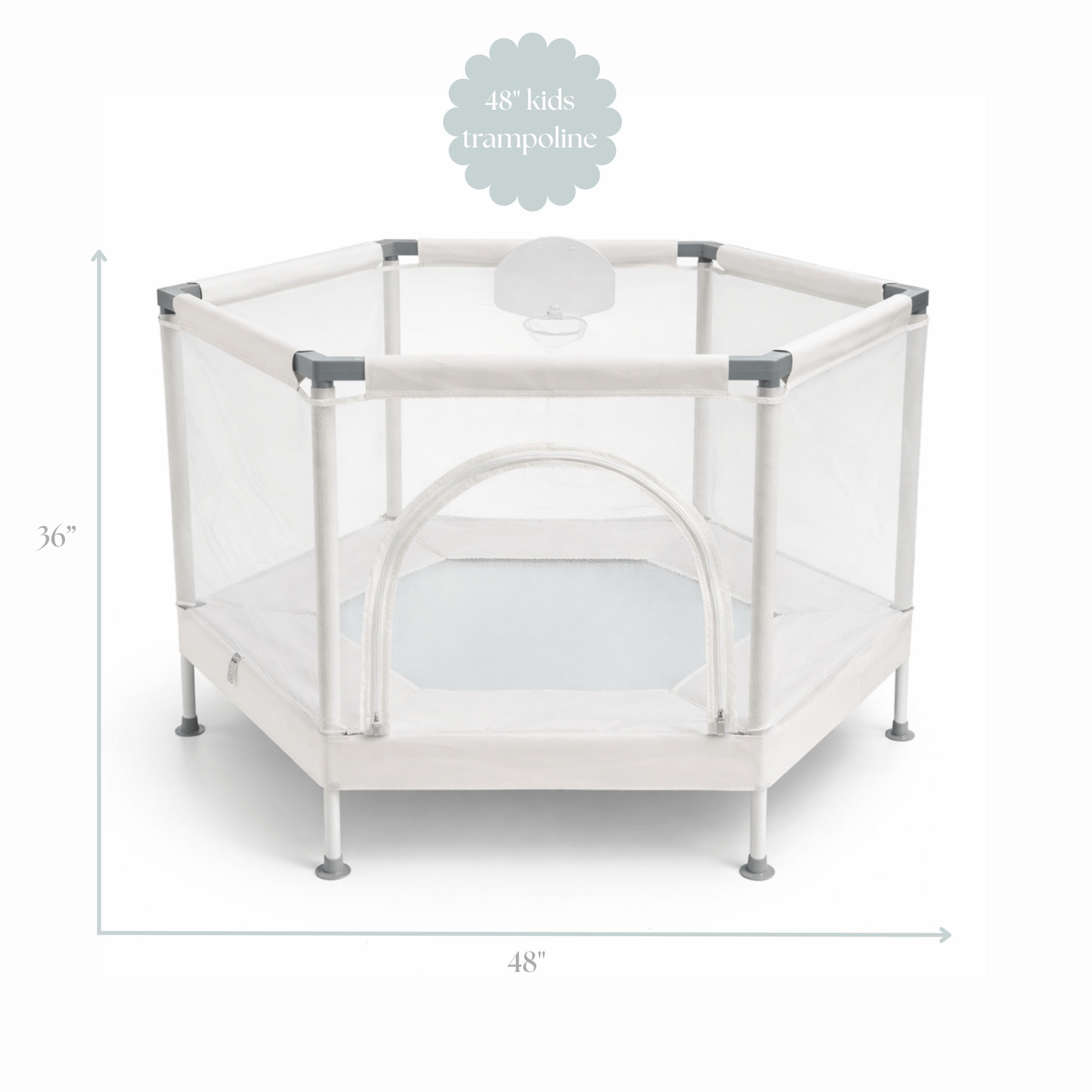 Square House 4ft trampoline dimensions diagram