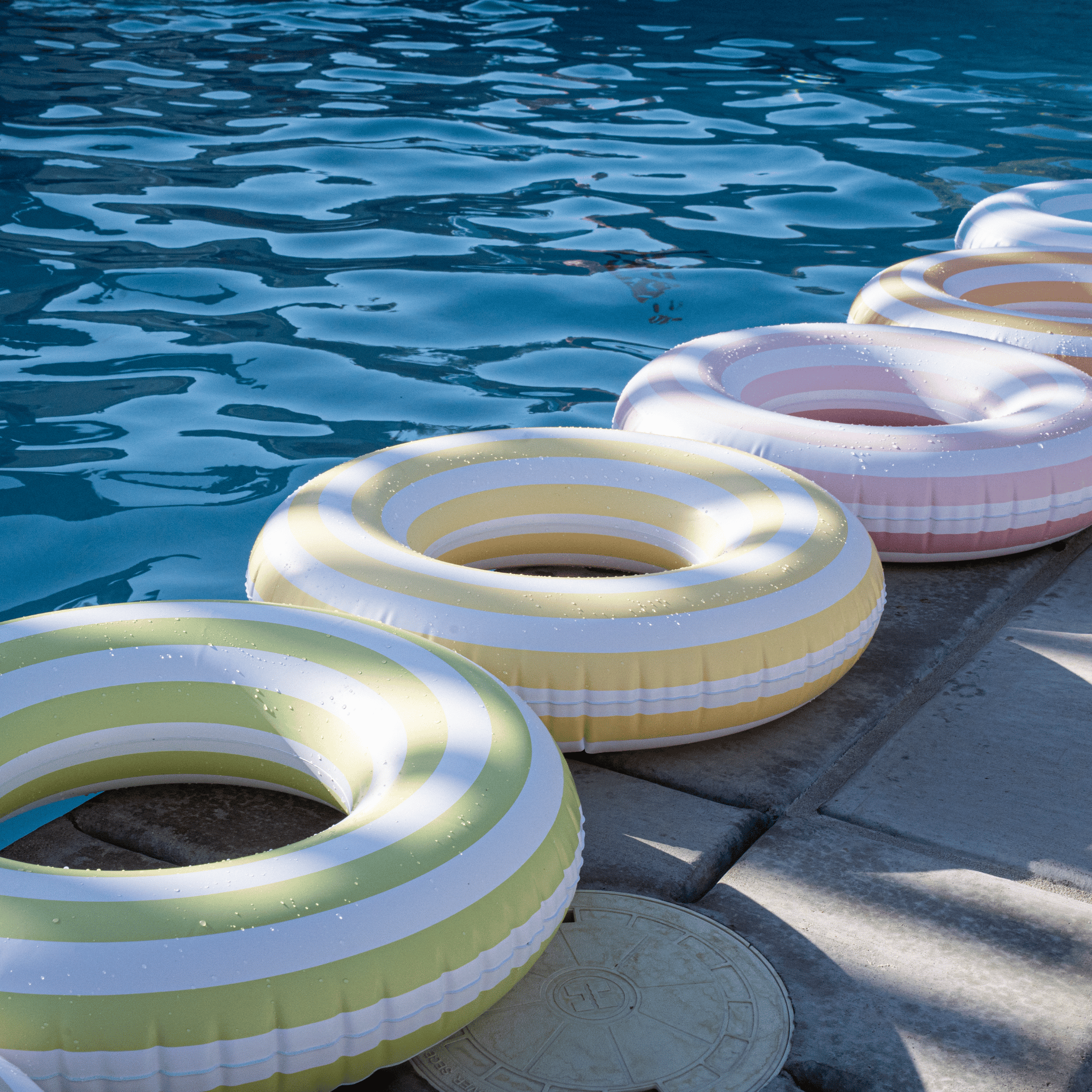 Mini Pool Rings — Stripes 4-Pack