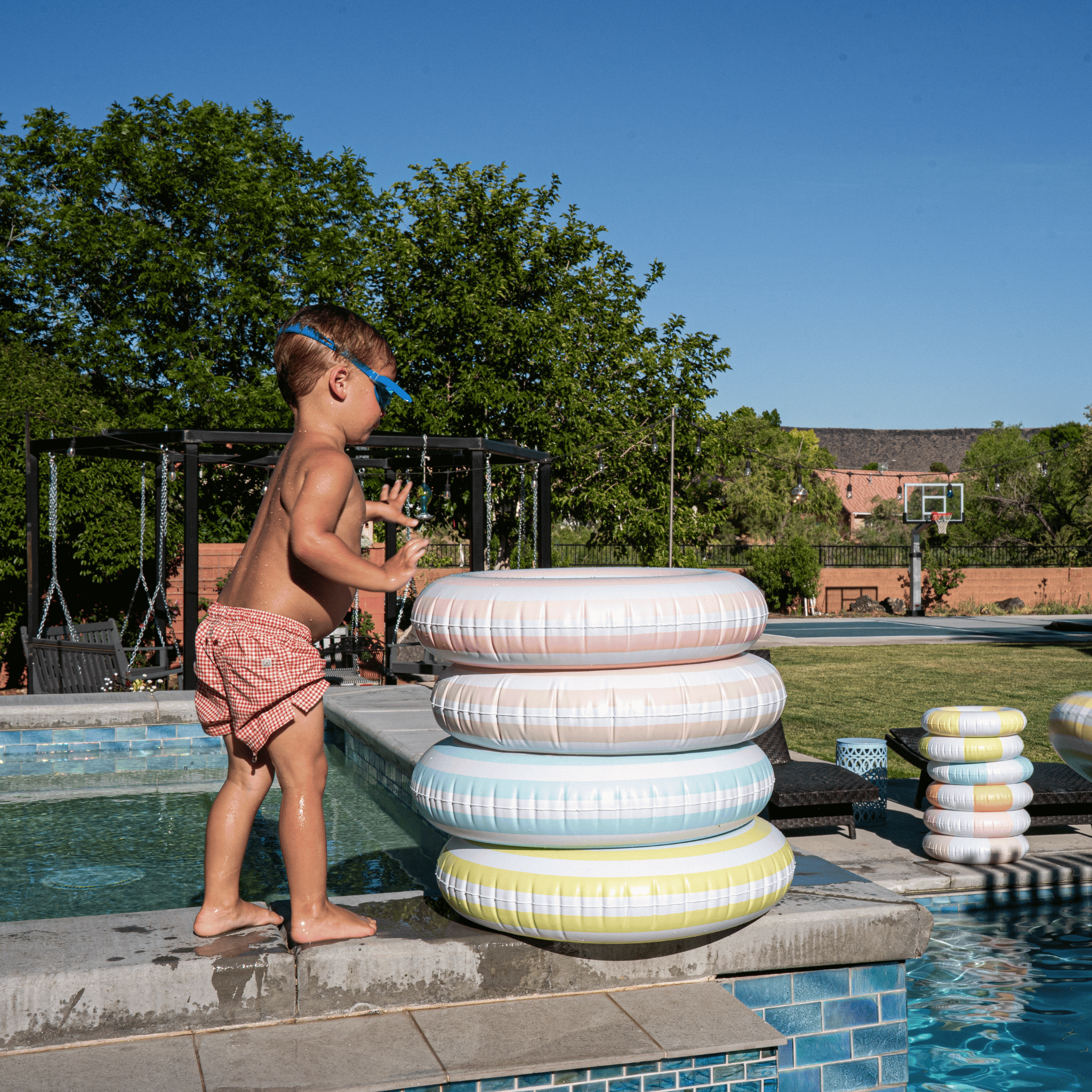 Mini Pool Rings — Stripes 4-Pack